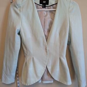 H&M Women's Soft Blue Suit Jacket